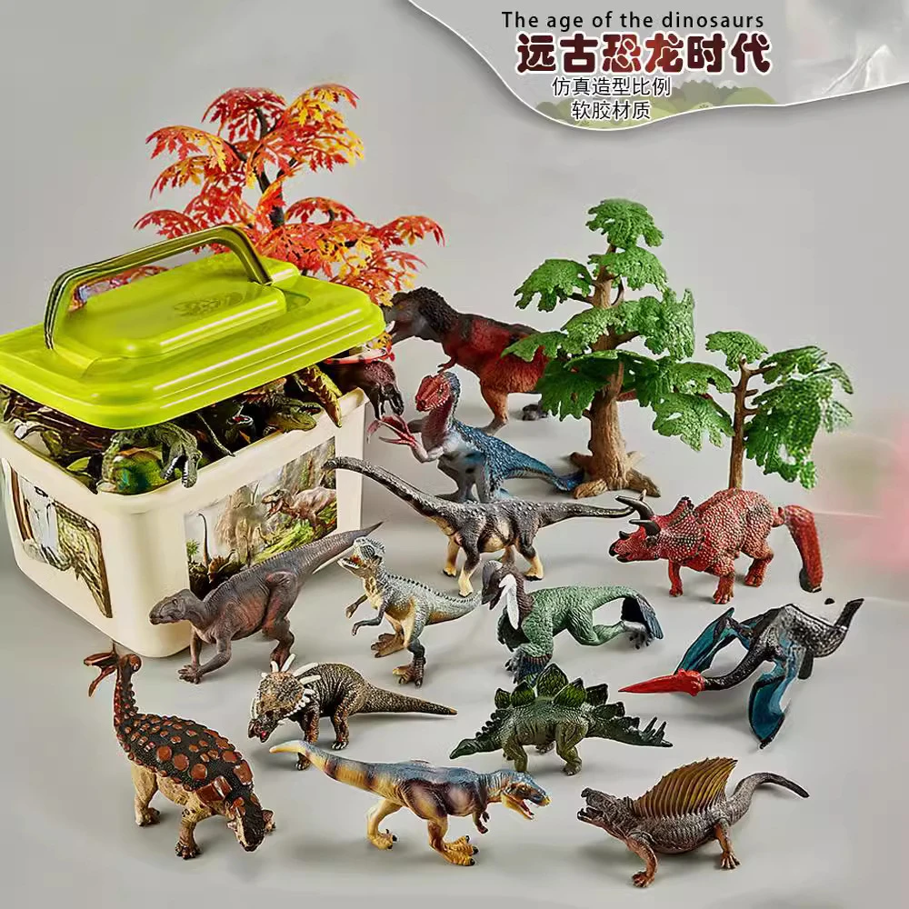 超大儿童恐龙玩具套装仿真霸王龙模型软胶三角龙腕龙翼龙远古