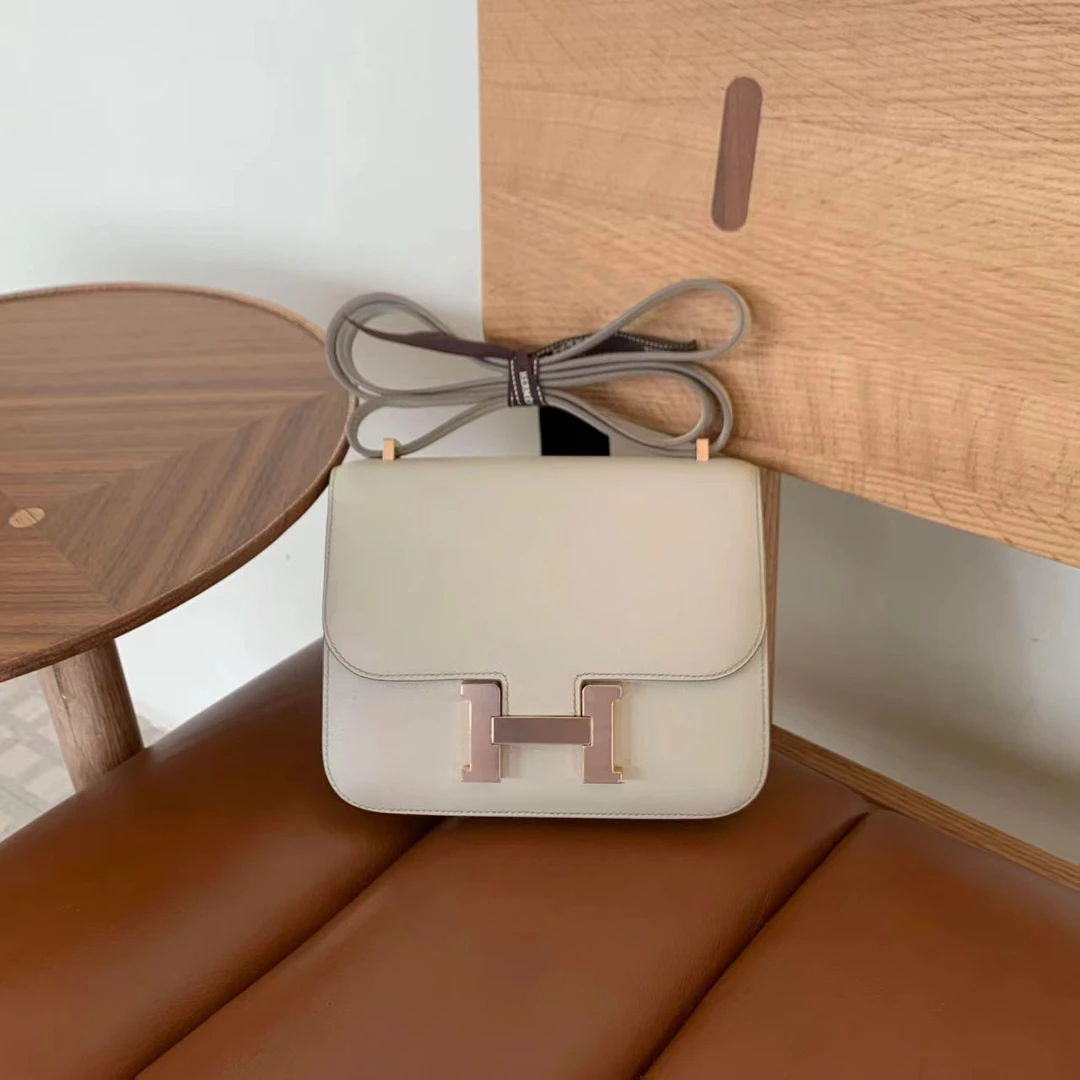 99新 Hermes/爱马仕 壹臻/冰川白玫瑰金扣康康19D刻 13048084