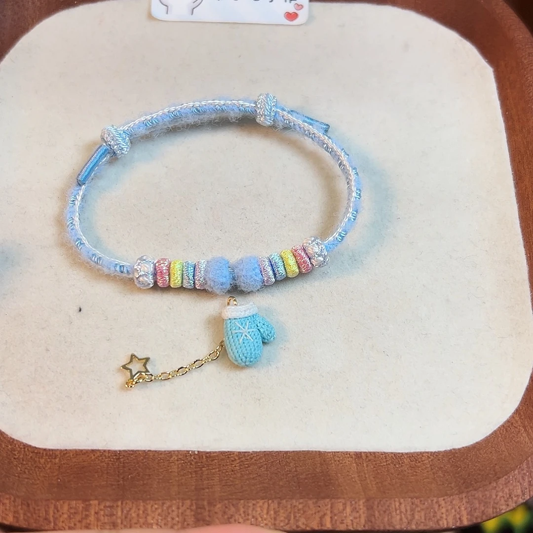 唯***见针织品手工钩织手套配手绳