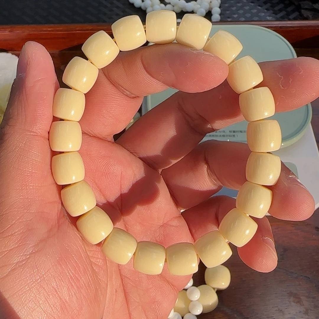 白玉菩提手串10直切润润