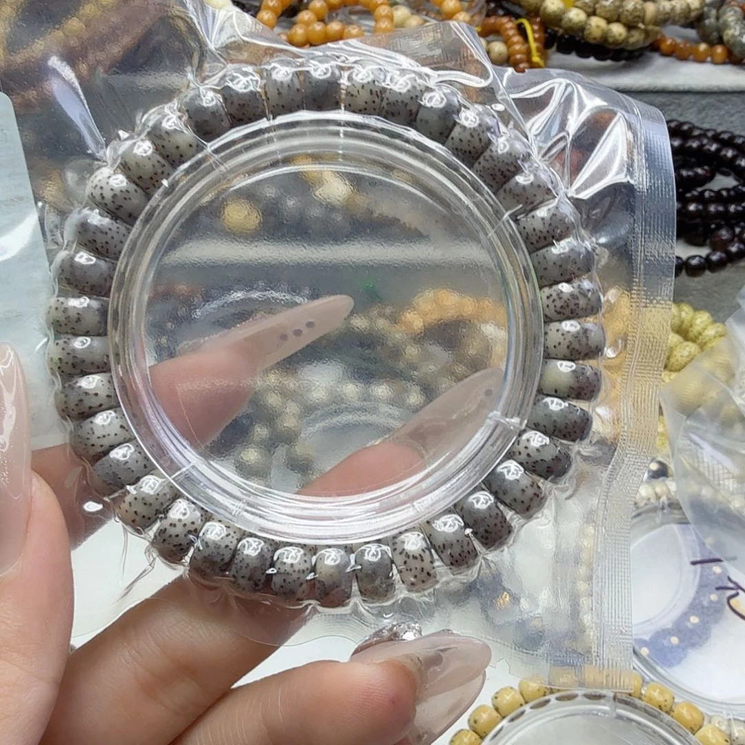 手串星月菩提8高端黑灰星月菩提药片10×5单圈