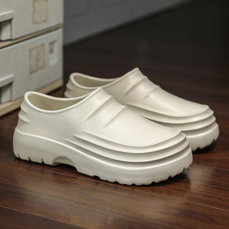 2025厨房男女包跟厨师鞋防水拖鞋专用鞋一脚蹬雨靴防滑劳保工作鞋