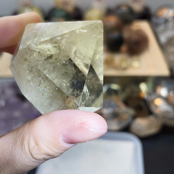 未镶嵌发晶珠宝半成品68水晶