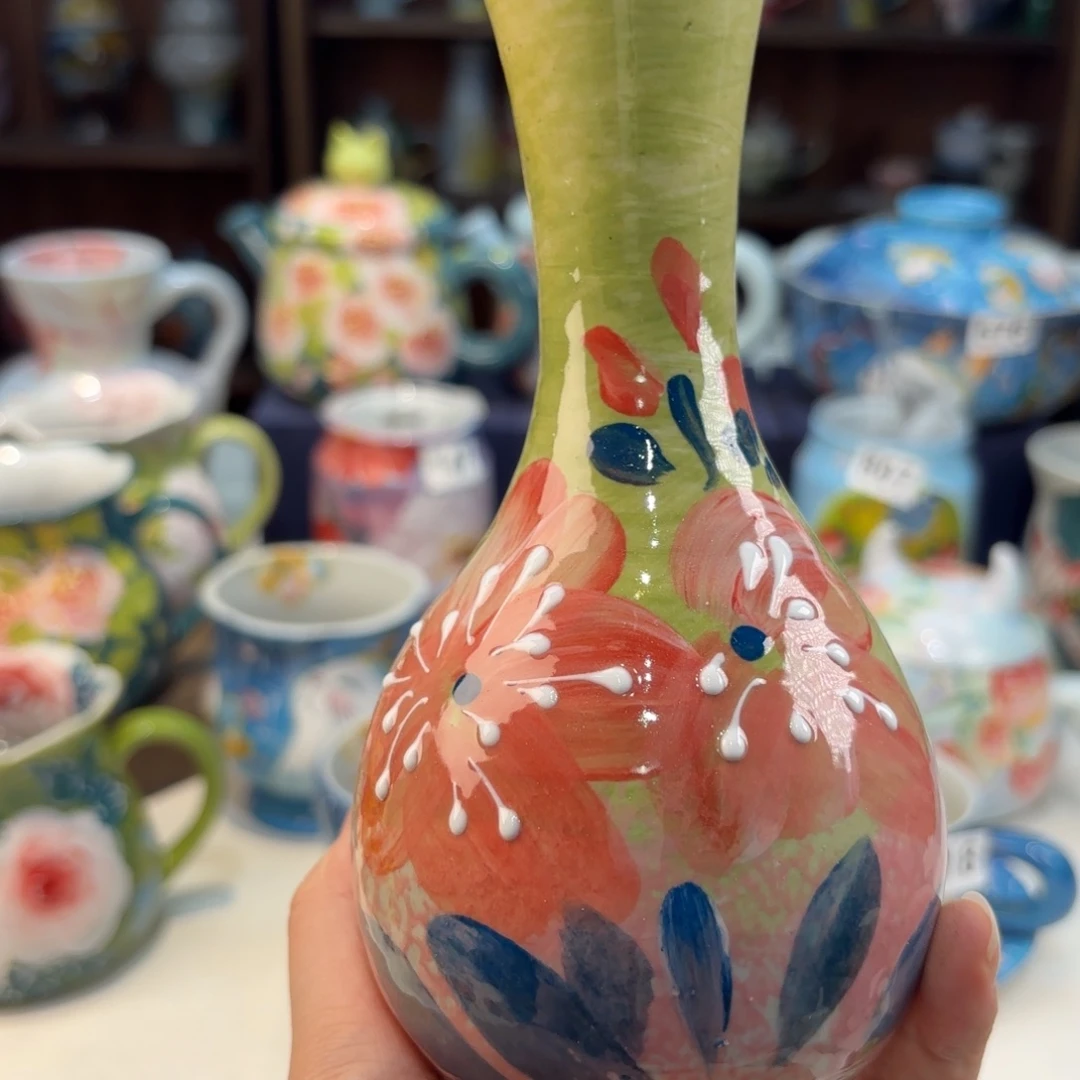 瓷片景德镇手绘高温釉下彩陶瓷茶具