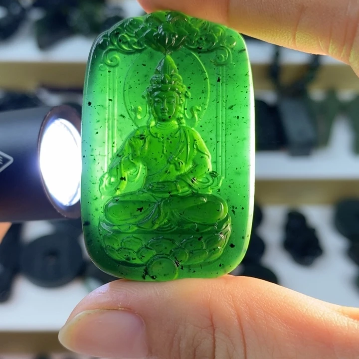 蛇纹石玉未镶嵌吊坠(不含链)