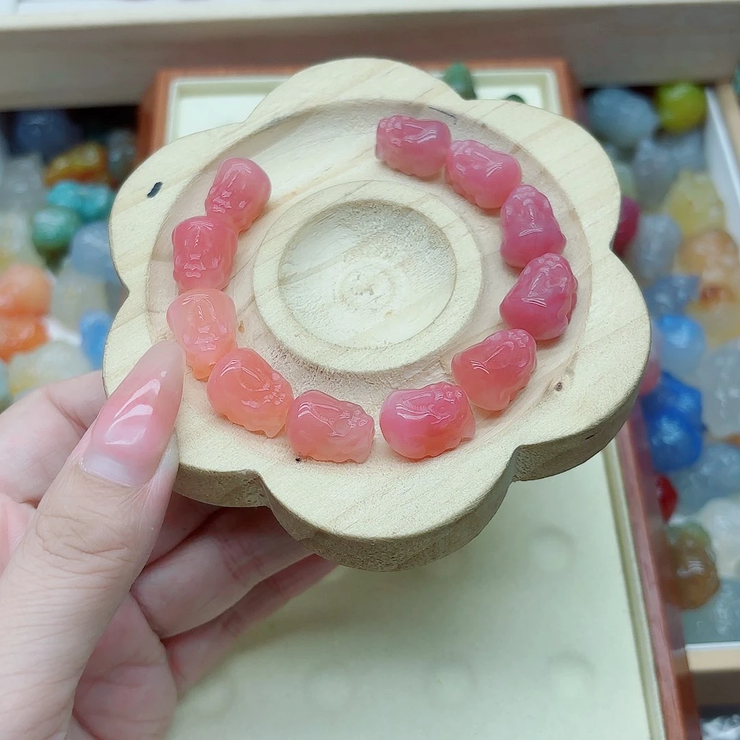 玛瑙/玉髓手链未镶嵌@**L盐源56