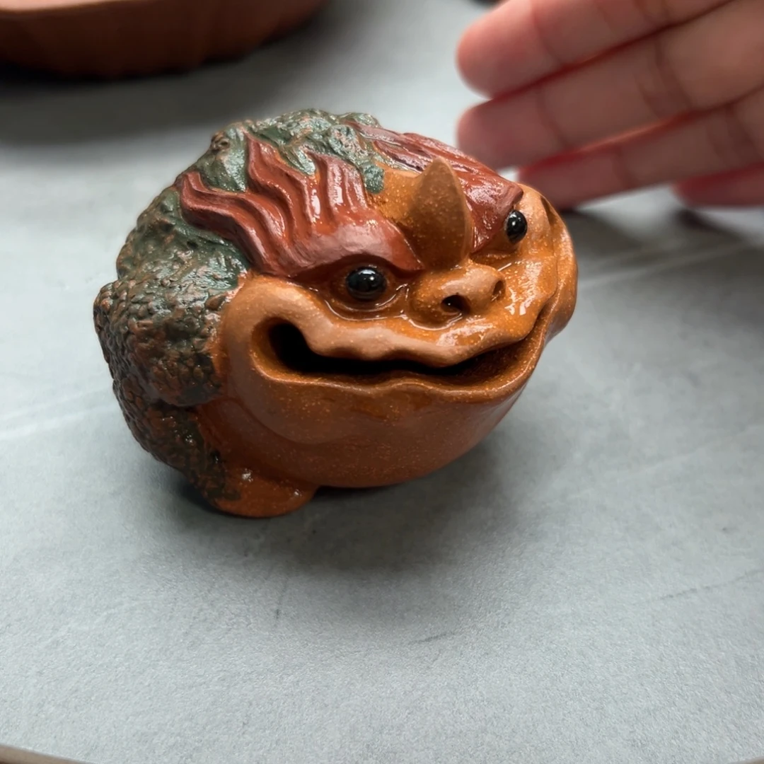 紫砂茶宠mini天蟾紫砂