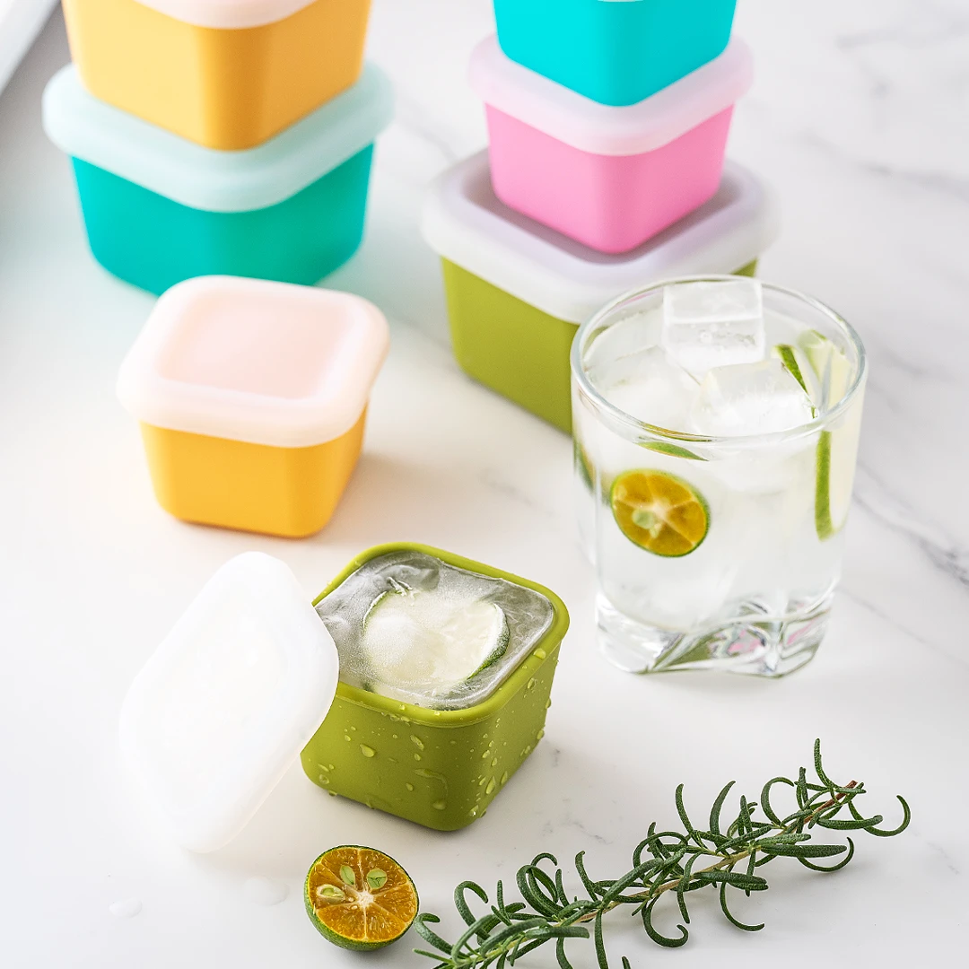 【80ML】百香果分装盒 硅胶辅食盒保鲜盒 一口冰模具