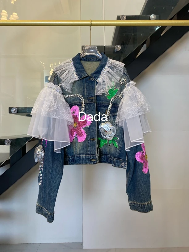 Dada设计款新款重工个性款休闲时尚百搭洋气款式牛子短外套C11292