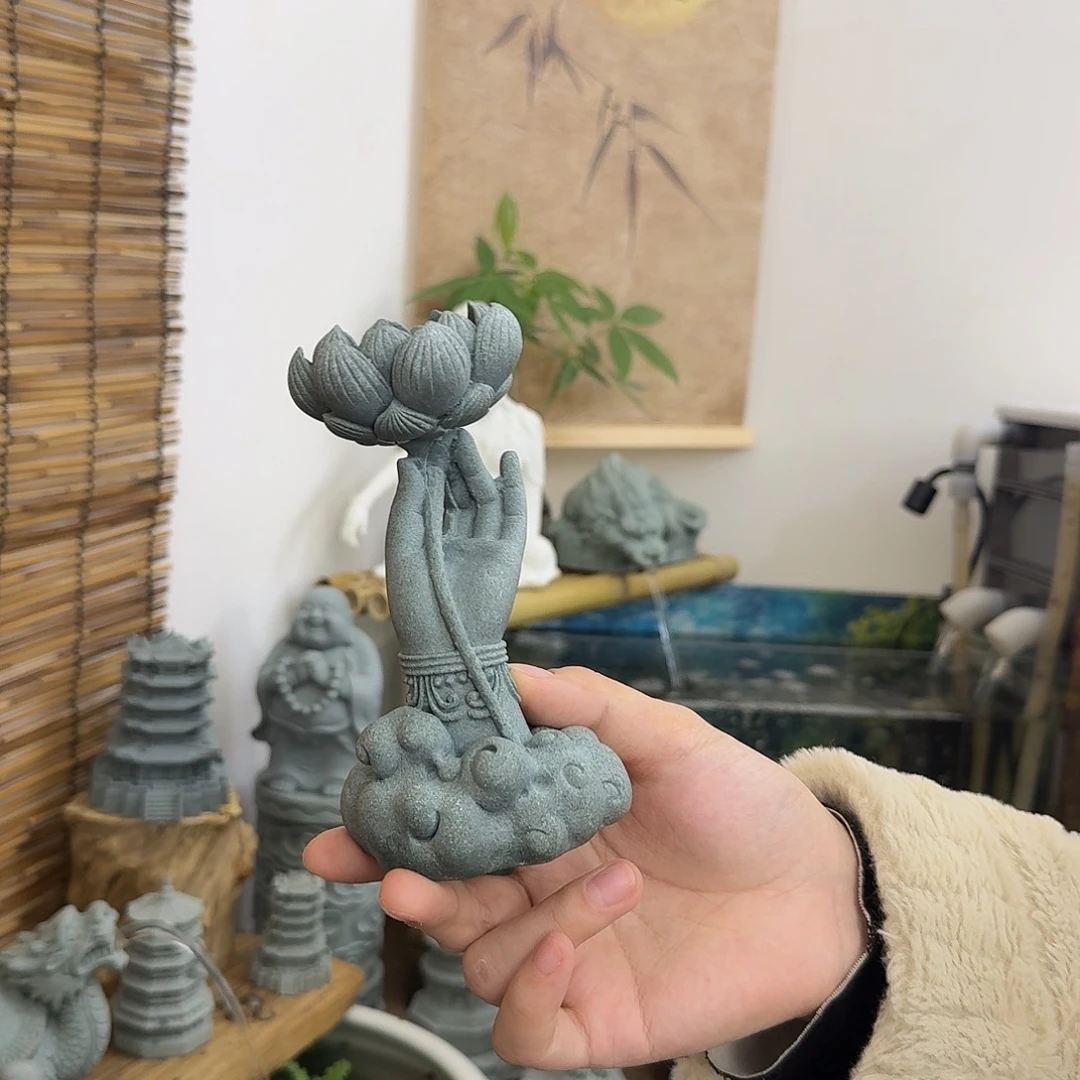 石材青砂石佛手莲花