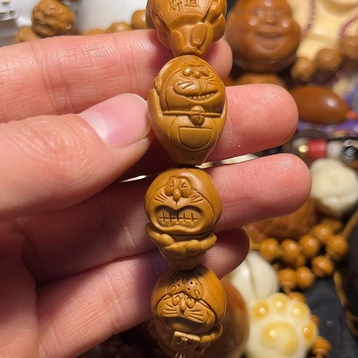 橄榄核手串/手链铁核哆啦A梦