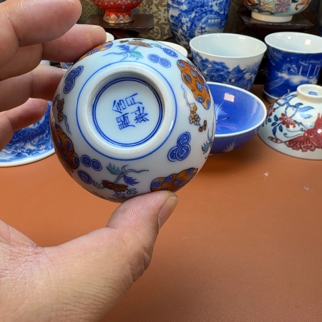 斌***哥陶杯子景德镇全手工手绘陶瓷