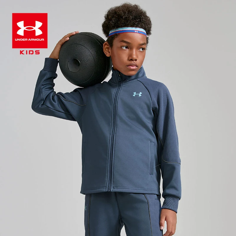 新款舒适训练户外运动跑步春秋防风男童针织套装251113118