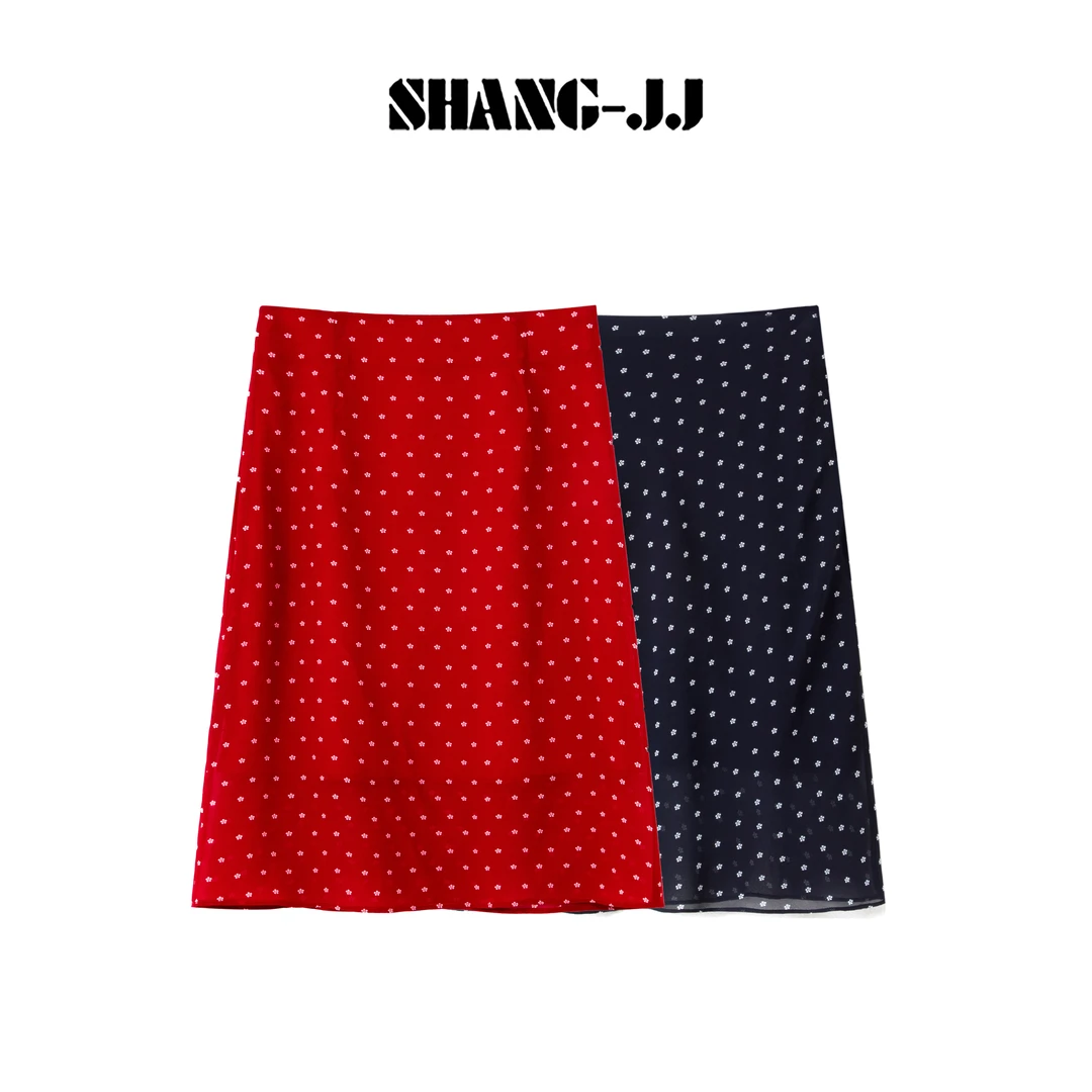 SHANG-JJ【心动碎花】25ss新品满分桑蚕丝气质高定半身裙q134451p