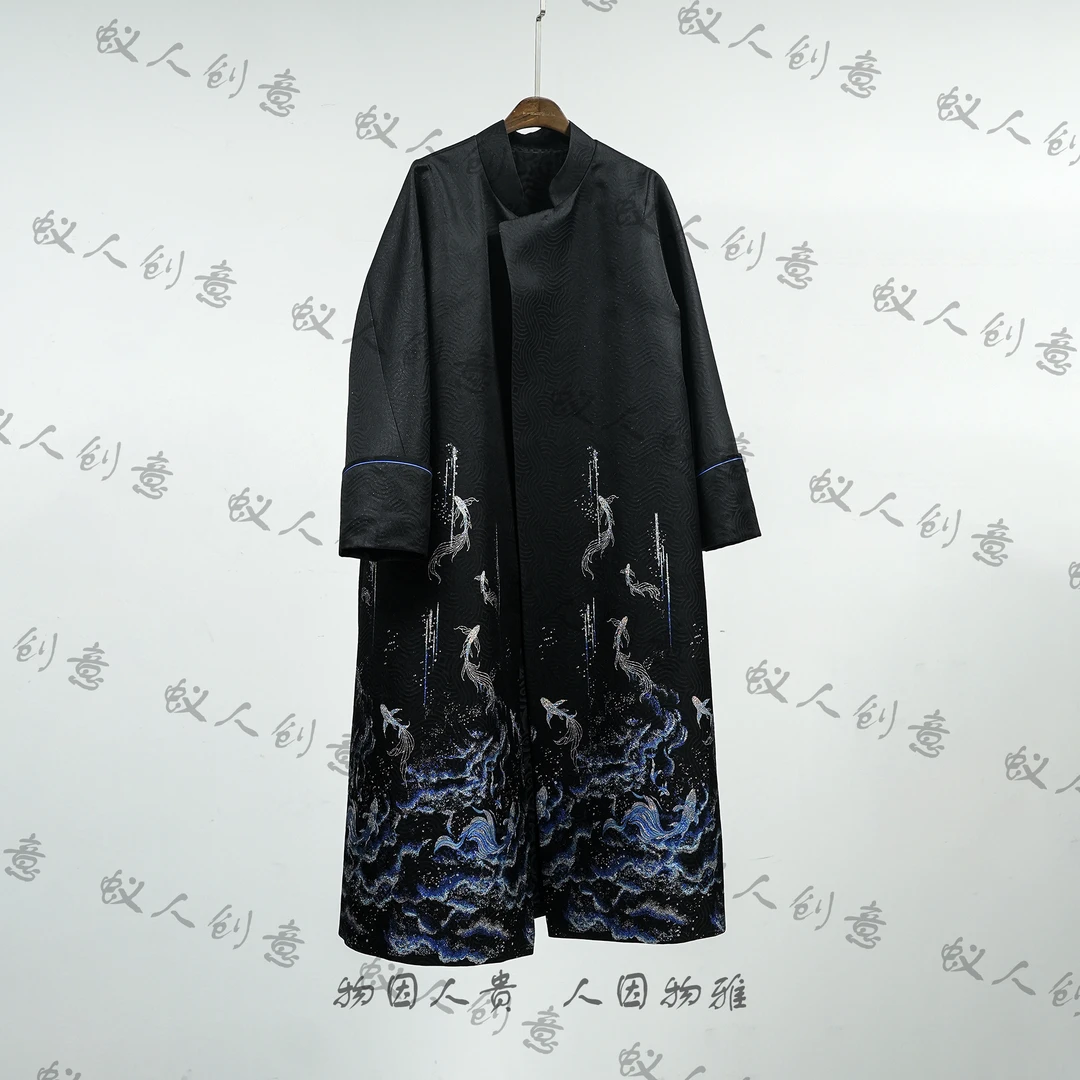蚁人创意 （敖润）宋锦北冥有鱼高工定制时尚气质风衣14391661