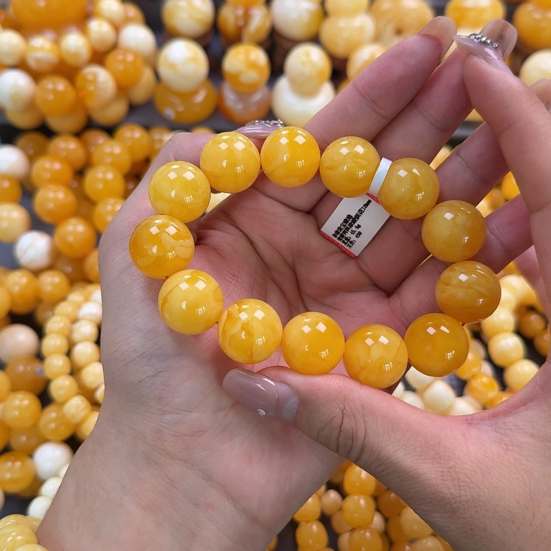 蜜蜡未镶嵌珠宝奇石同料18mm