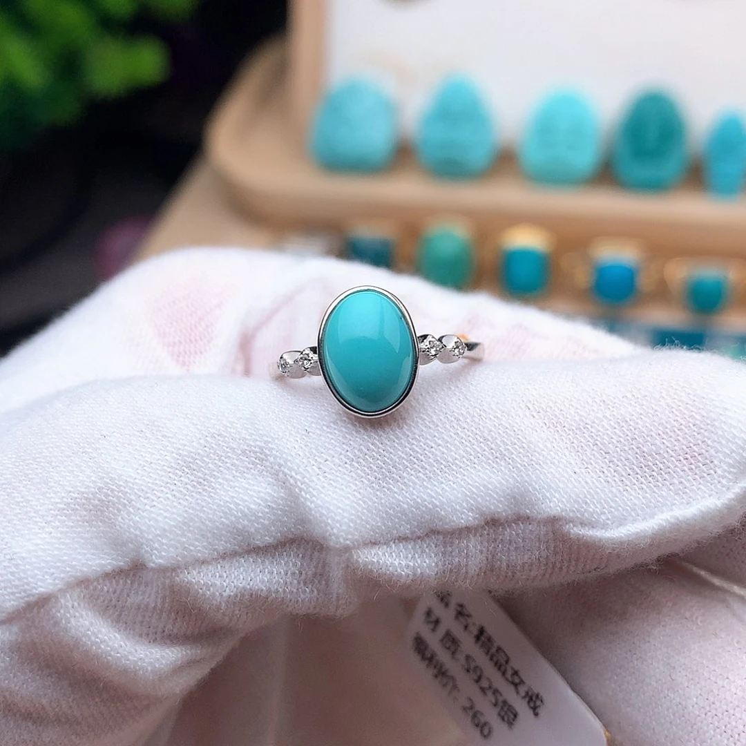 绿松石珠宝奇石银S925镶嵌