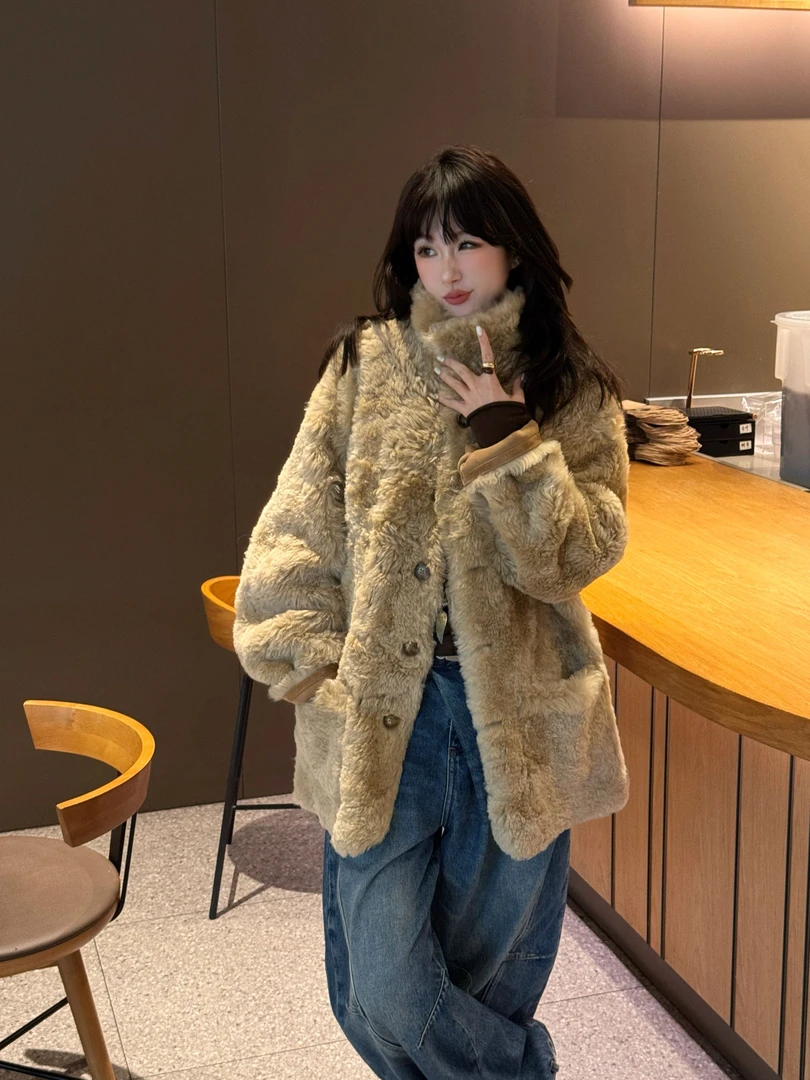 喜好MAX「冬季甄选」ys1+ 正反两穿皮毛一体皮草女装外套 6229