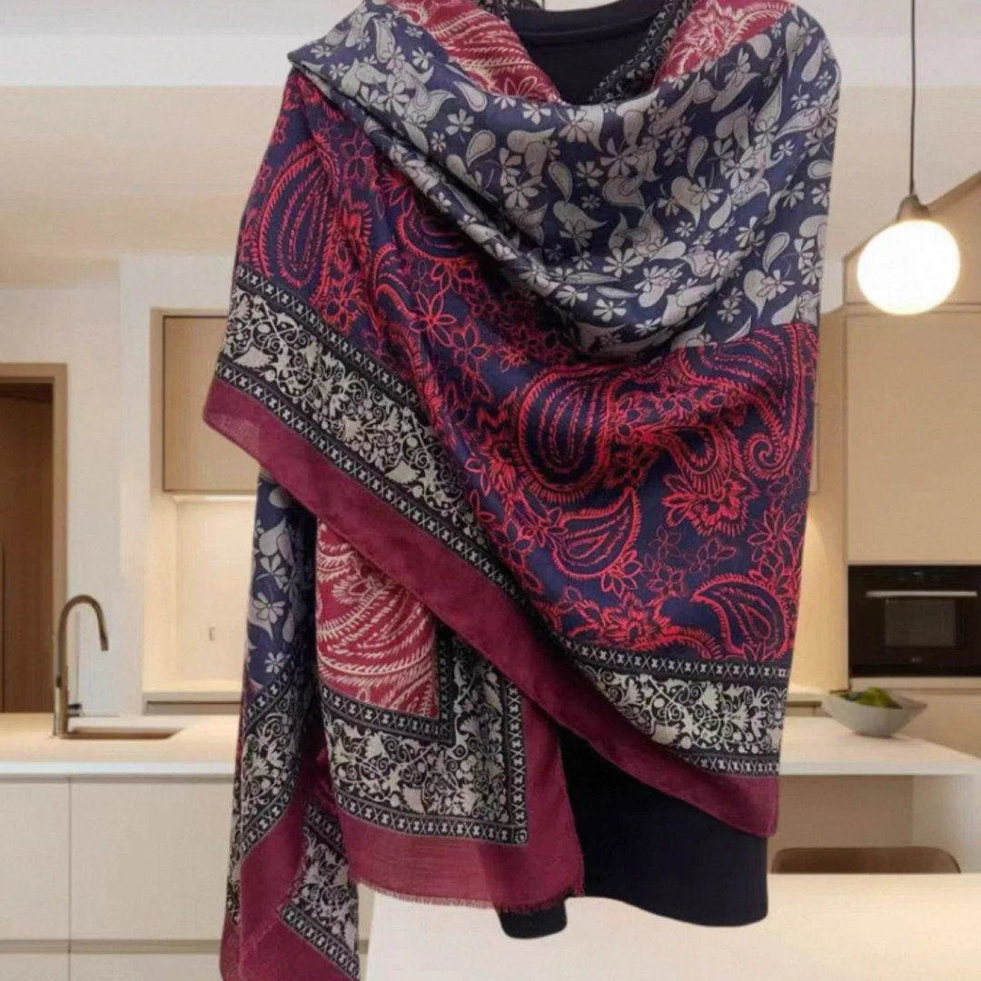 N349【繁花披锦】180*80高级感搭配衬衫领巾气质感围巾