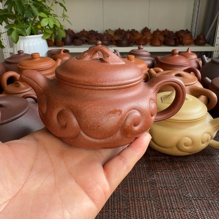 紫砂茶杯将坡仿古如意260cc