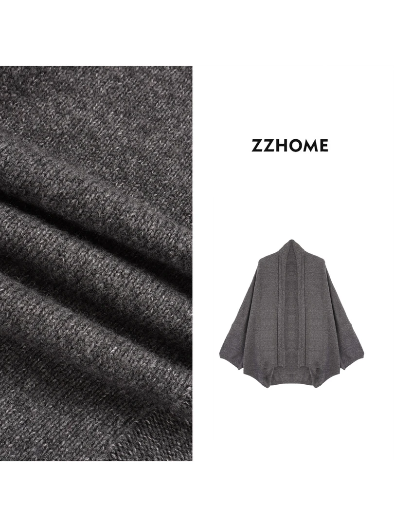 ZOZO HOME ｜织物之美软悬垂时髦阔袖精织开衫q172025p