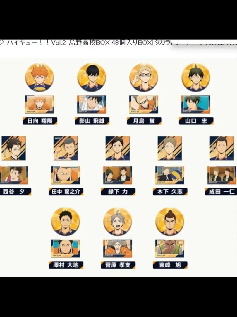 【霄霄谷子】排球少年TV场面迷你box圆形方形吧唧全24款 肓盒代拆