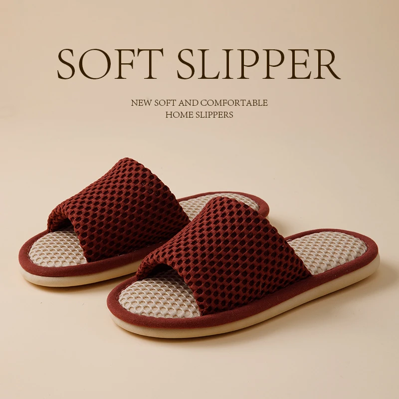 静音敲透气～！居家布拖鞋日式拖鞋室内静音防滑男女情侣夏季空调拖