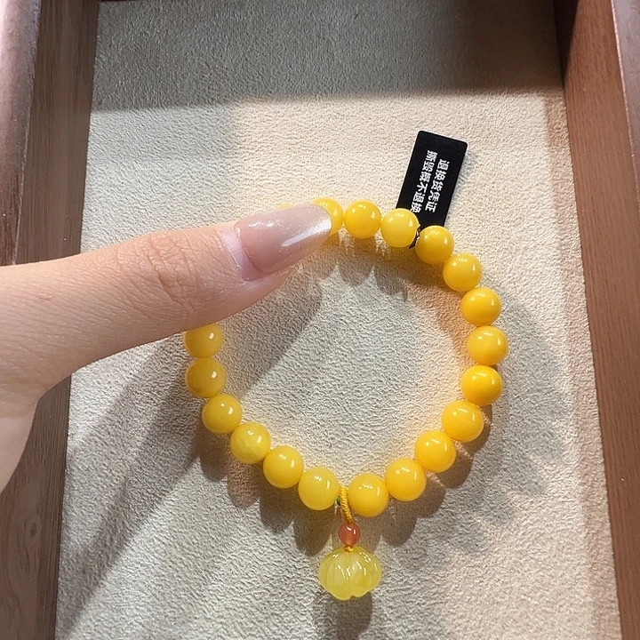 蜜蜡未镶嵌手串8.9mm蜜蜡手串