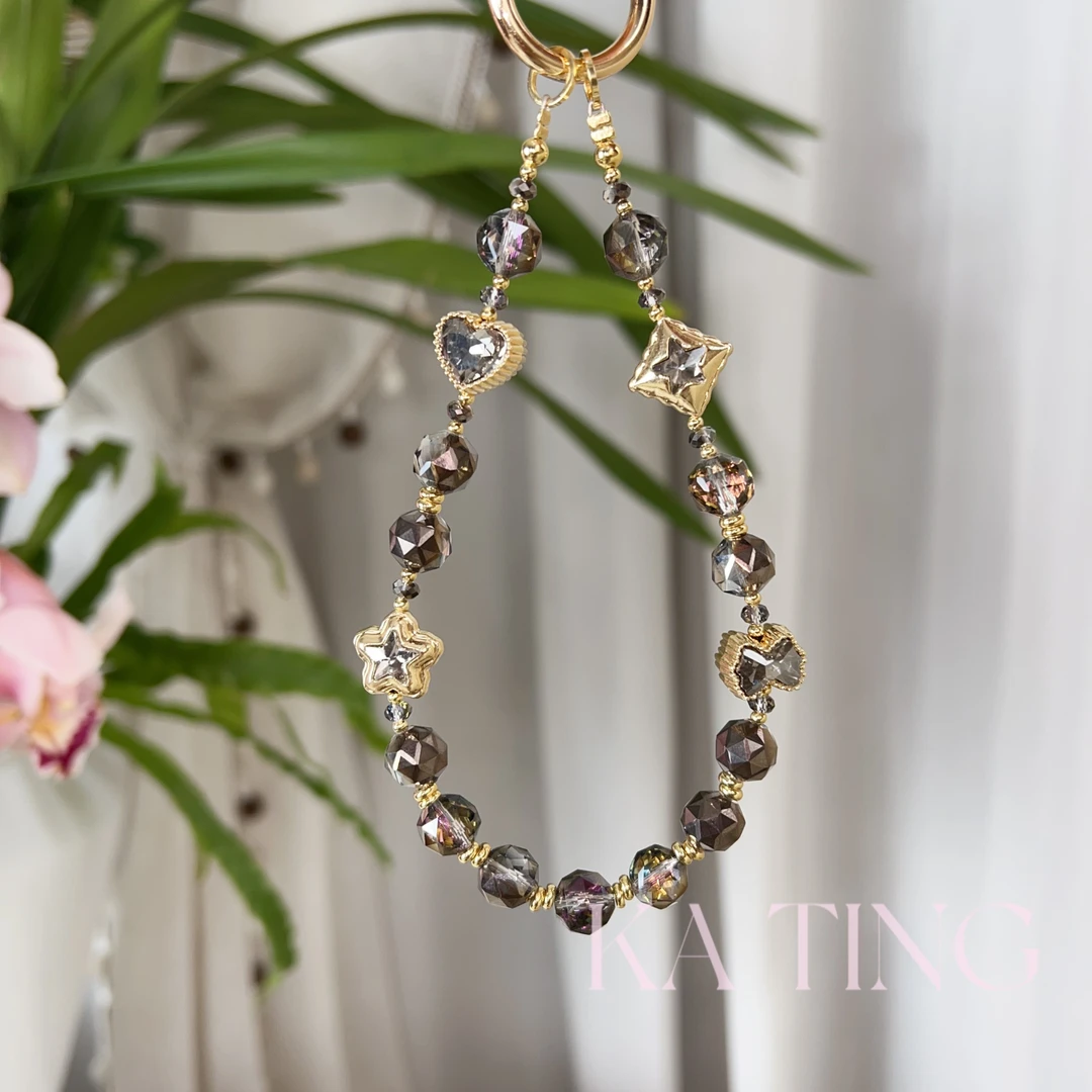 卡庭手机挂件/尤米原创设计链355个性串珠新款挂绳手腕款