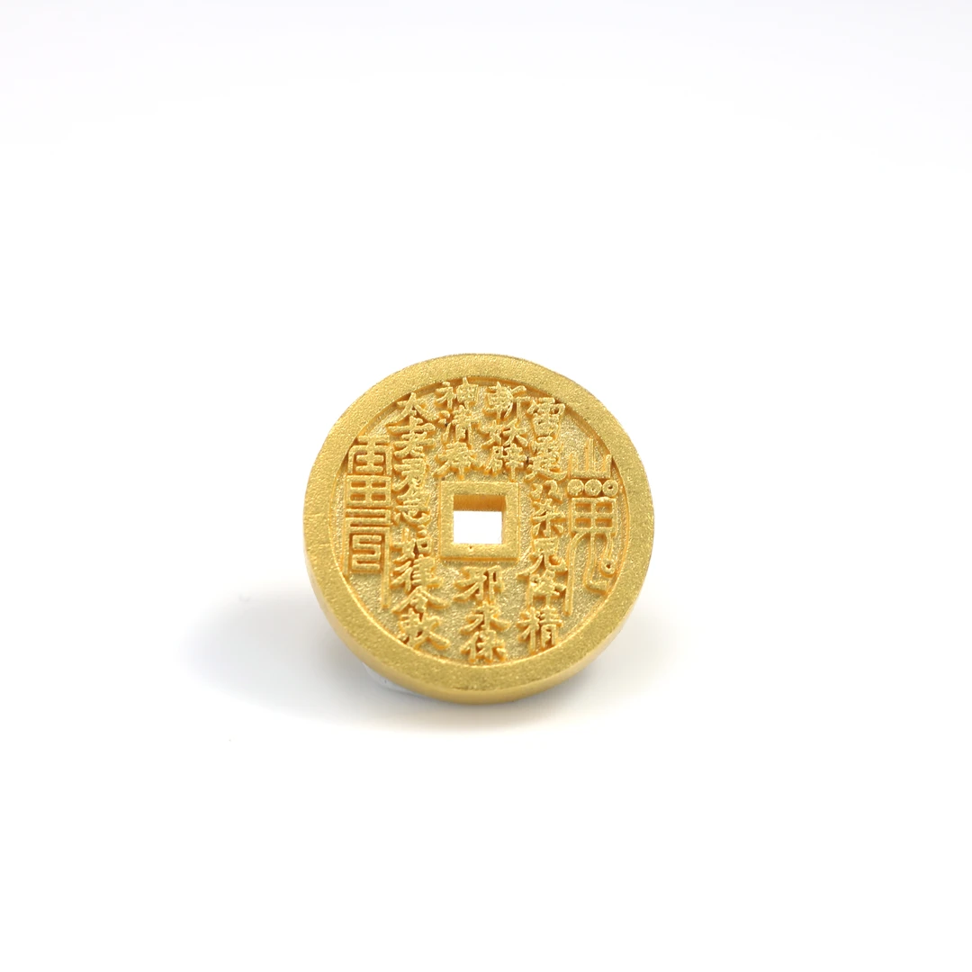 【足金 999 山鬼花钱吊坠】福鑫古法工艺黄金文玩配饰国潮收藏臻品
