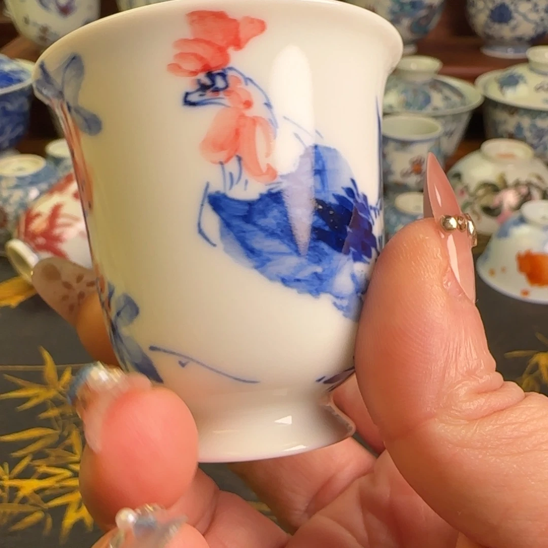 公鸡闻香杯品茗杯