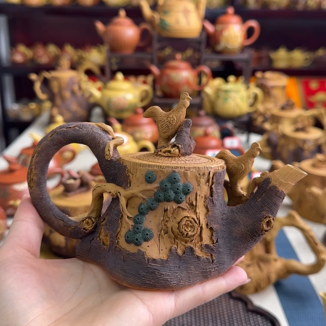 茶壶段泥言**语树桩公鸡