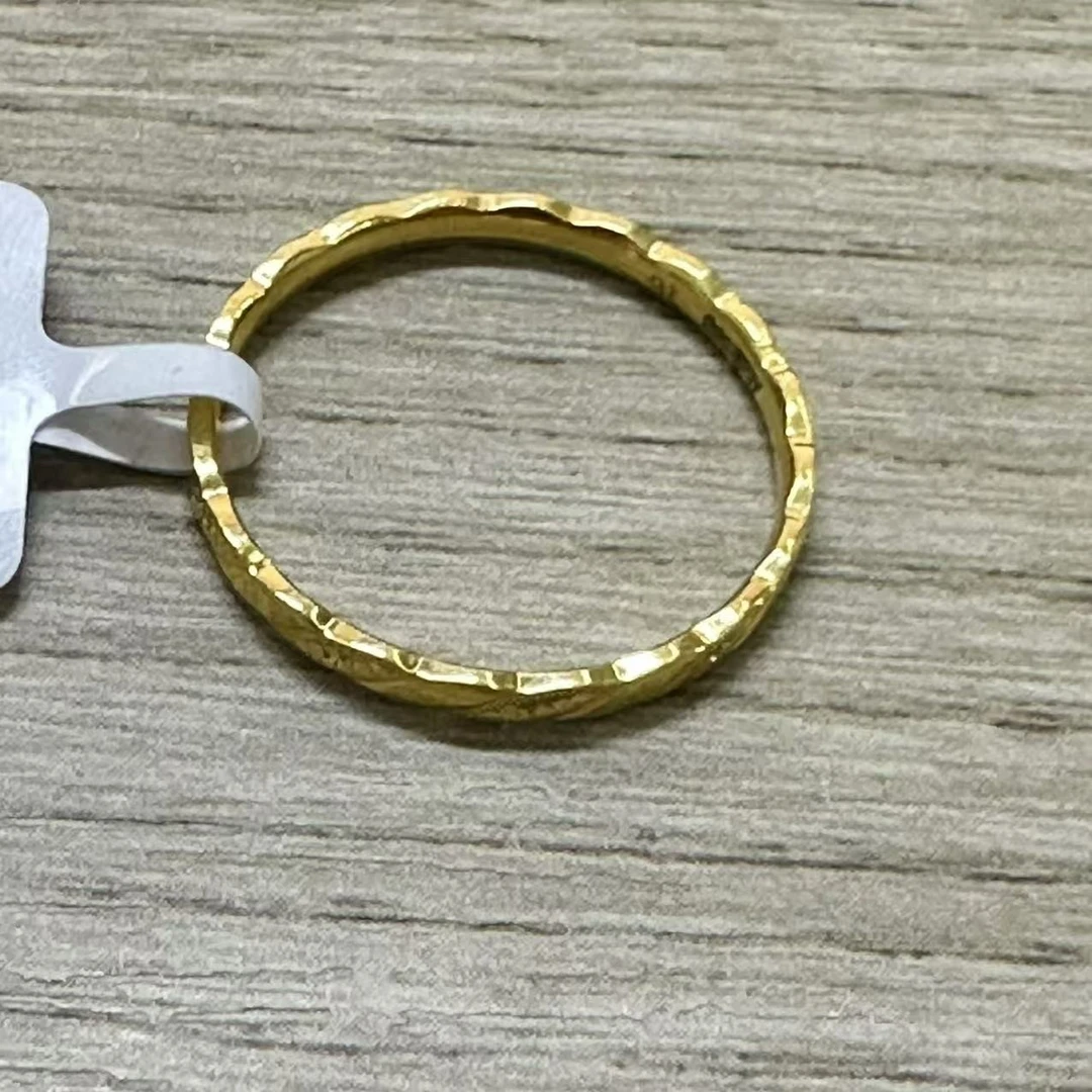 【小琪金选】足金999 足金戒指16#  1.93