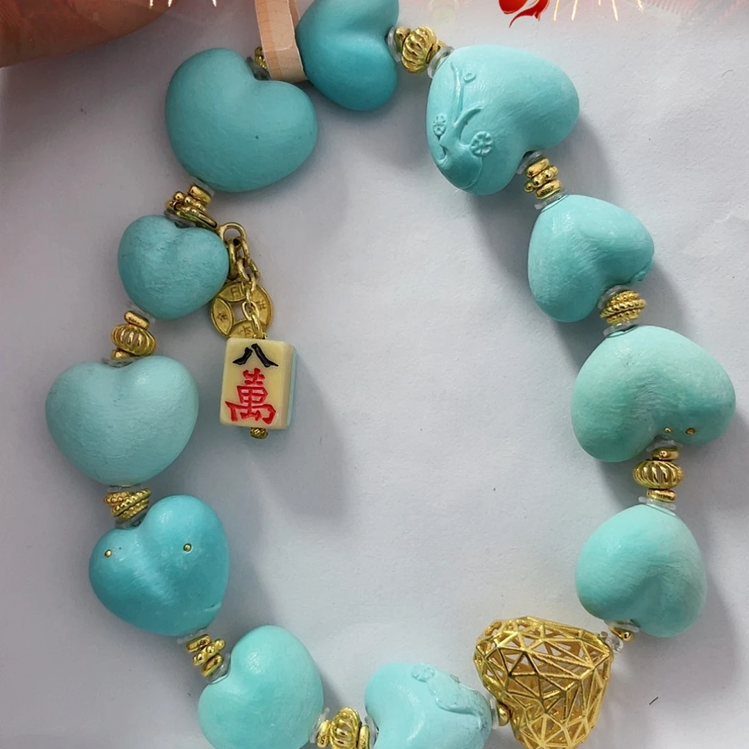 绿松石珠宝奇石18K金镶嵌