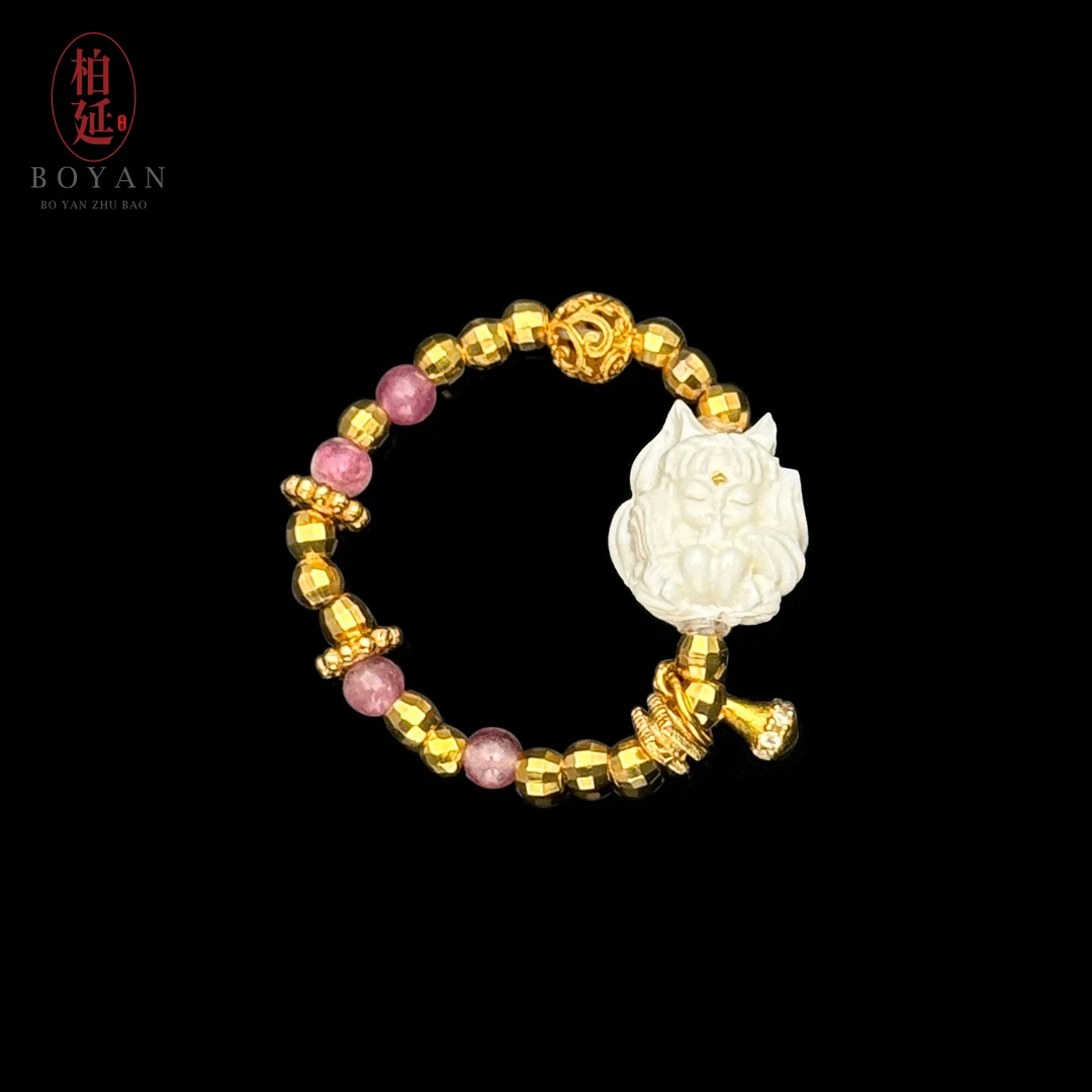 【定制版】猛犸牙时尚手工凤九戒指时尚百搭DIY女款礼物XS0533