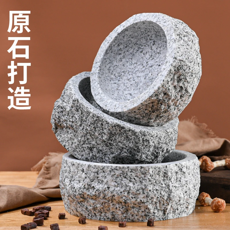 石头狗盆猫碗狗碗猫粮食盆双碗饭盆水碗一体保护颈椎宠物日用品