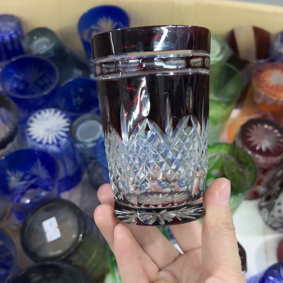 水晶玻璃平底款微瑕一个