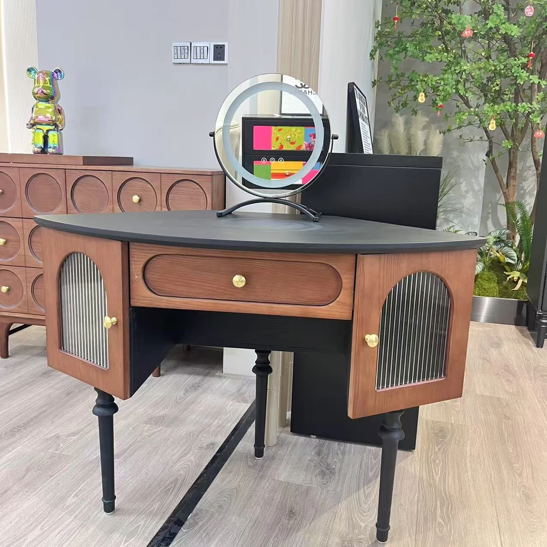 法式复古实木梳妆台