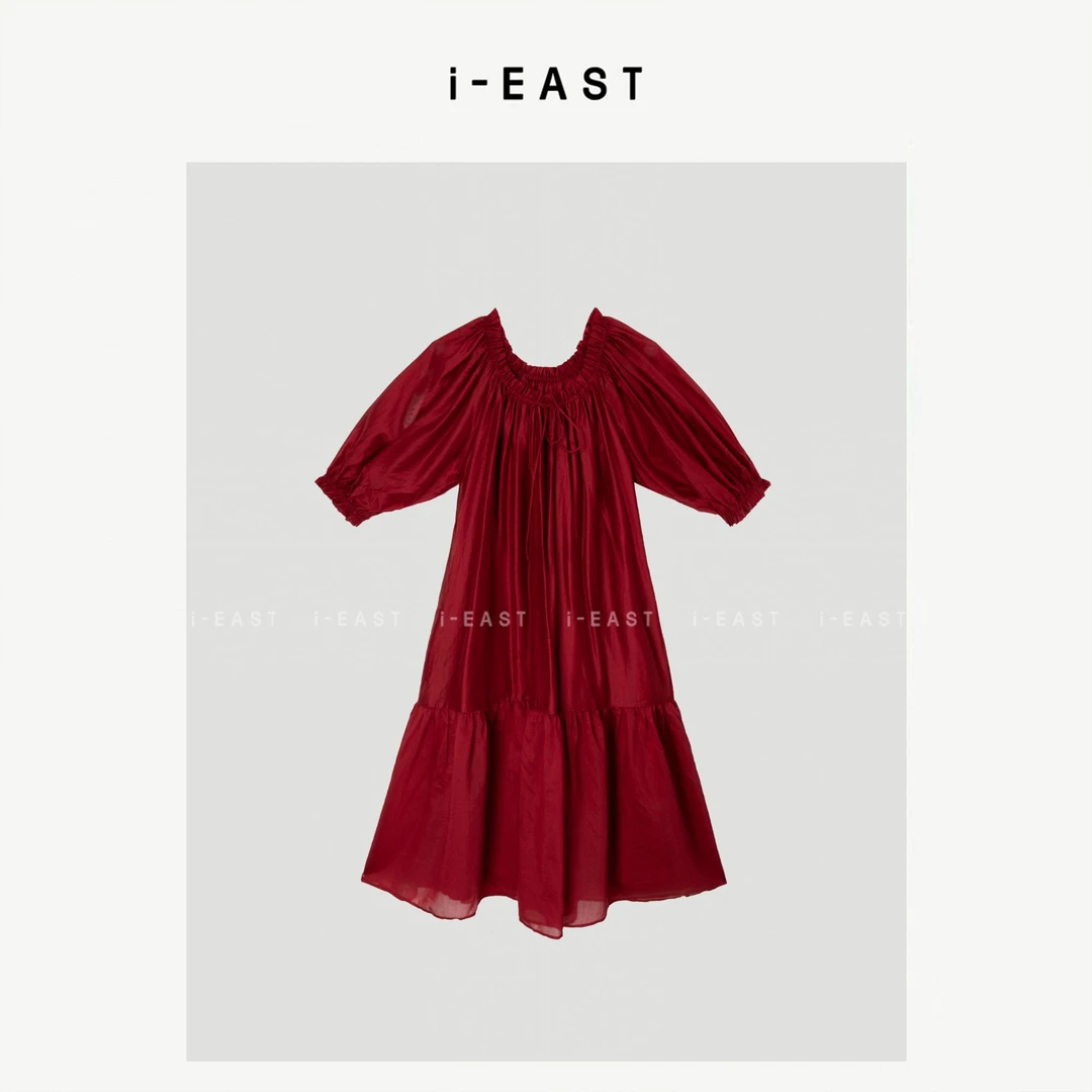 i-EAST 天鹅湖巴黎~法式浪漫气质甜美连衣裙-5X Q13627