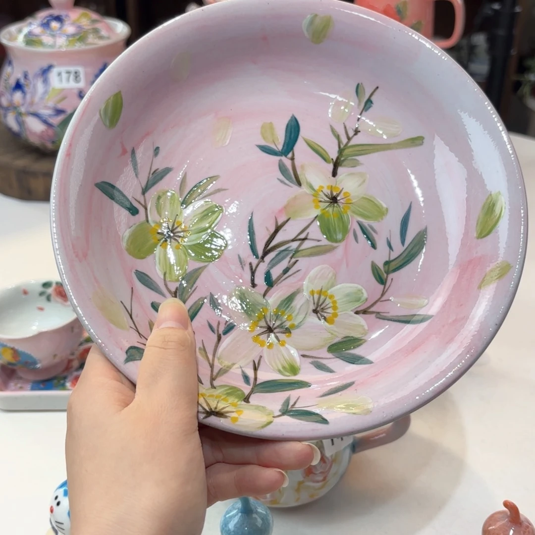 景德镇手绘高温釉下彩陶瓷茶具