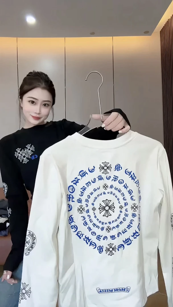 梵文字母十字架长袖T恤女早秋新款经典百搭时尚小众上衣潮