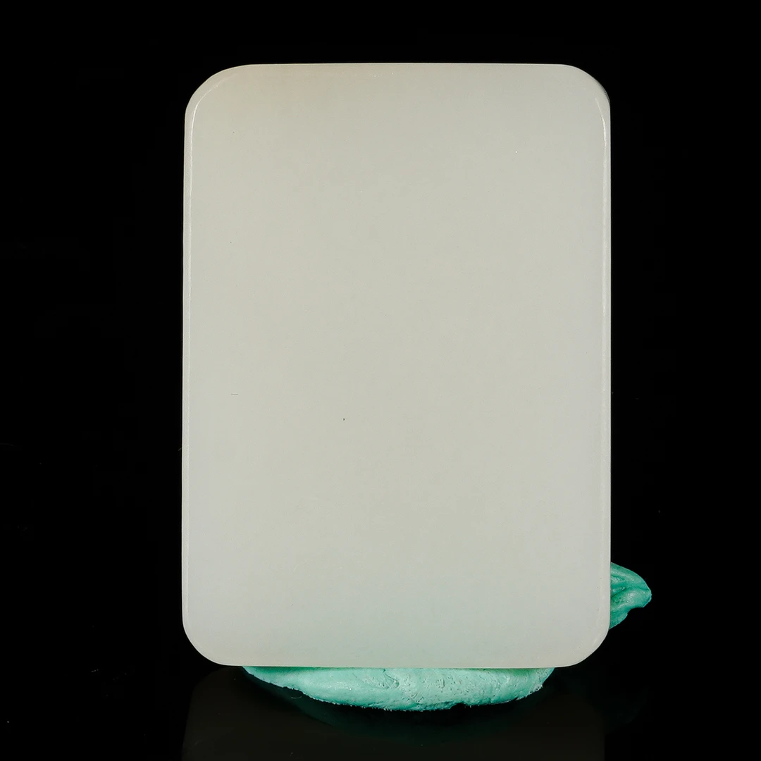 LOT.019和田羊脂白玉平安无事牌/X2203