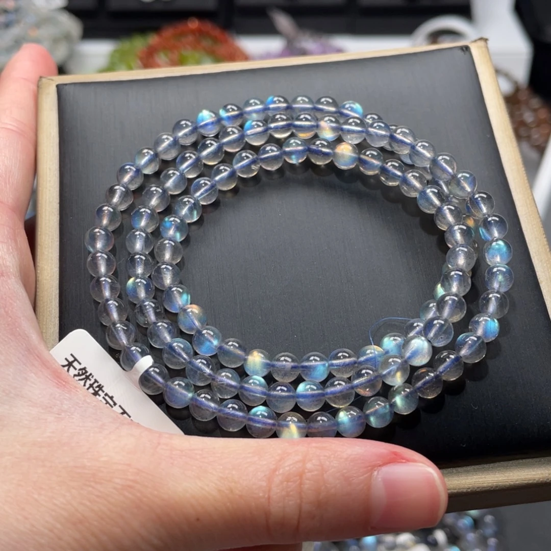 手链未镶嵌长石加拿大彩光多圈灰月光5