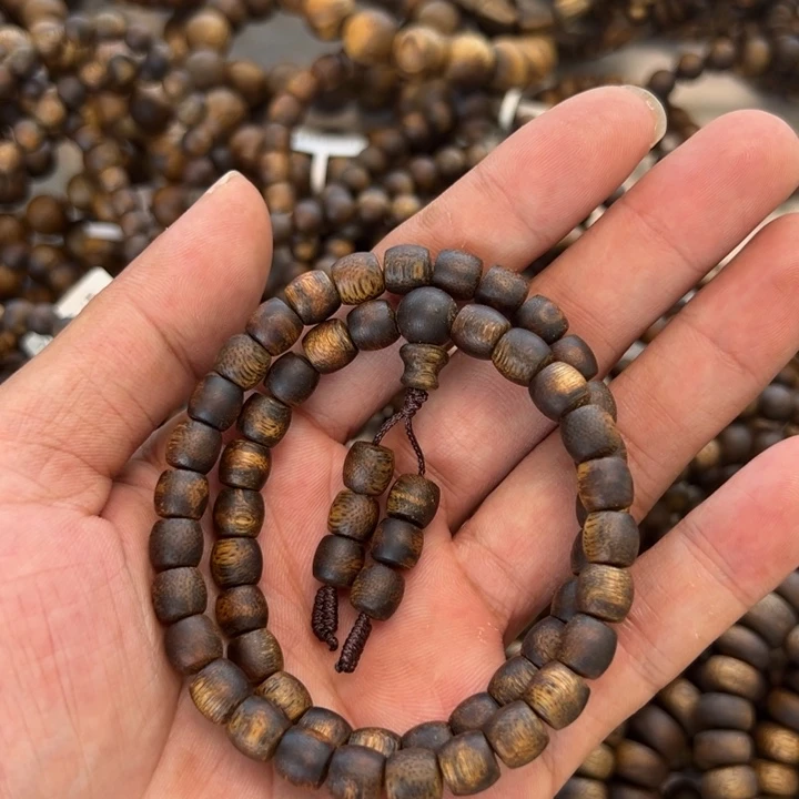 蹦***啾沉香手串鼓珠双圈0.7规格14克+多样性发一