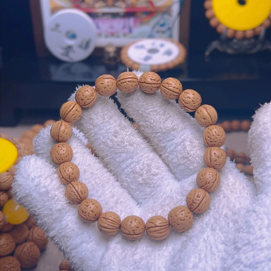 桃核手串百**石1.1奶油小荔枝