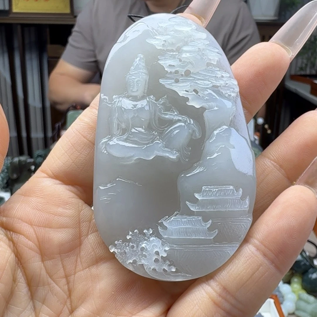 和田玉未镶嵌挂件