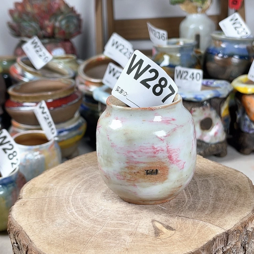 紫砂花盆拇指盆 内口4