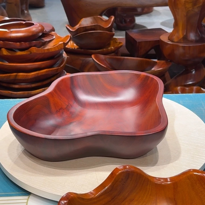 溪***妍木手工果盘 香樟实木