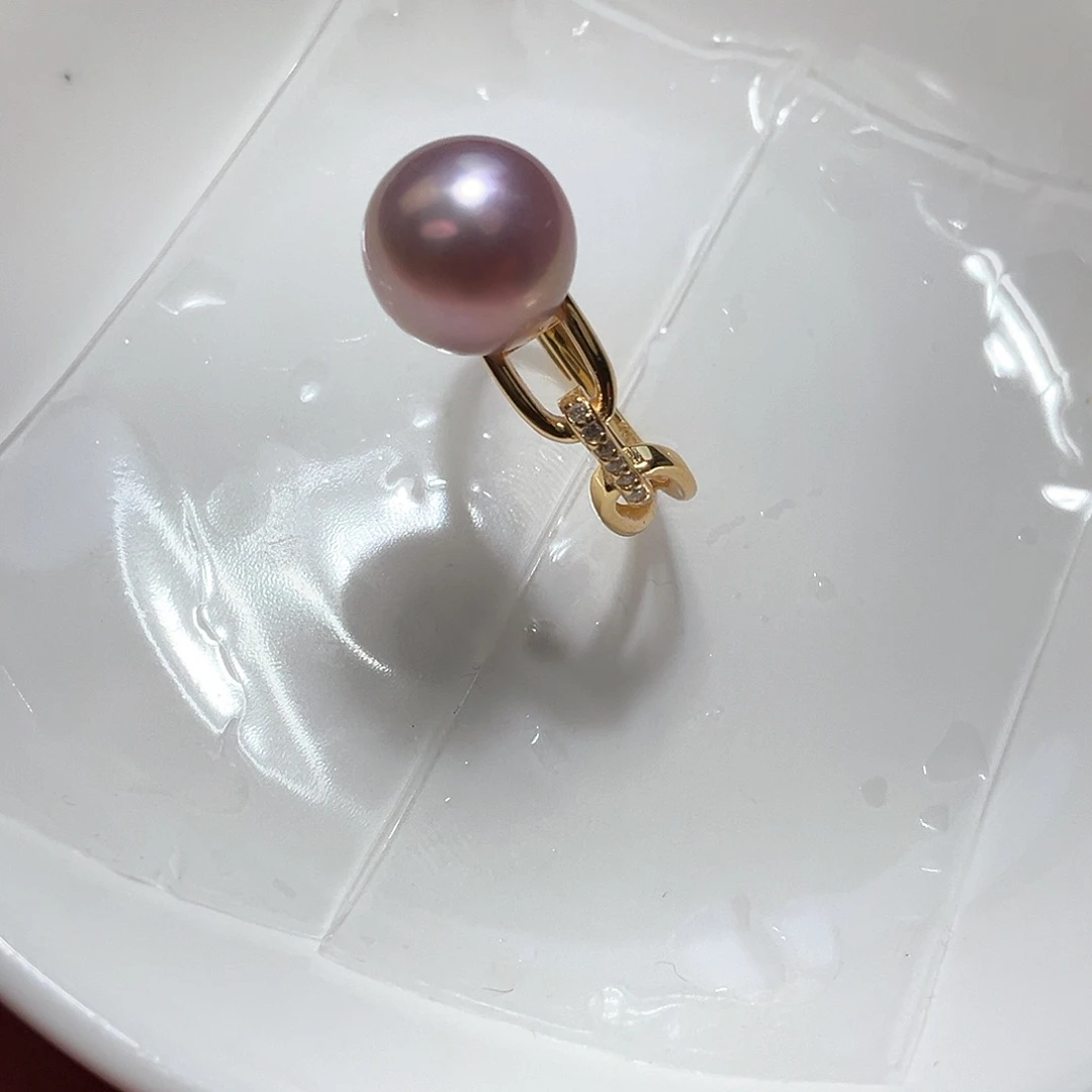 淡水珍珠戒指银S925镶嵌
