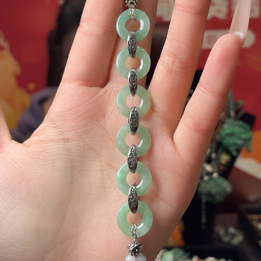 翡翠未镶嵌耳饰手串